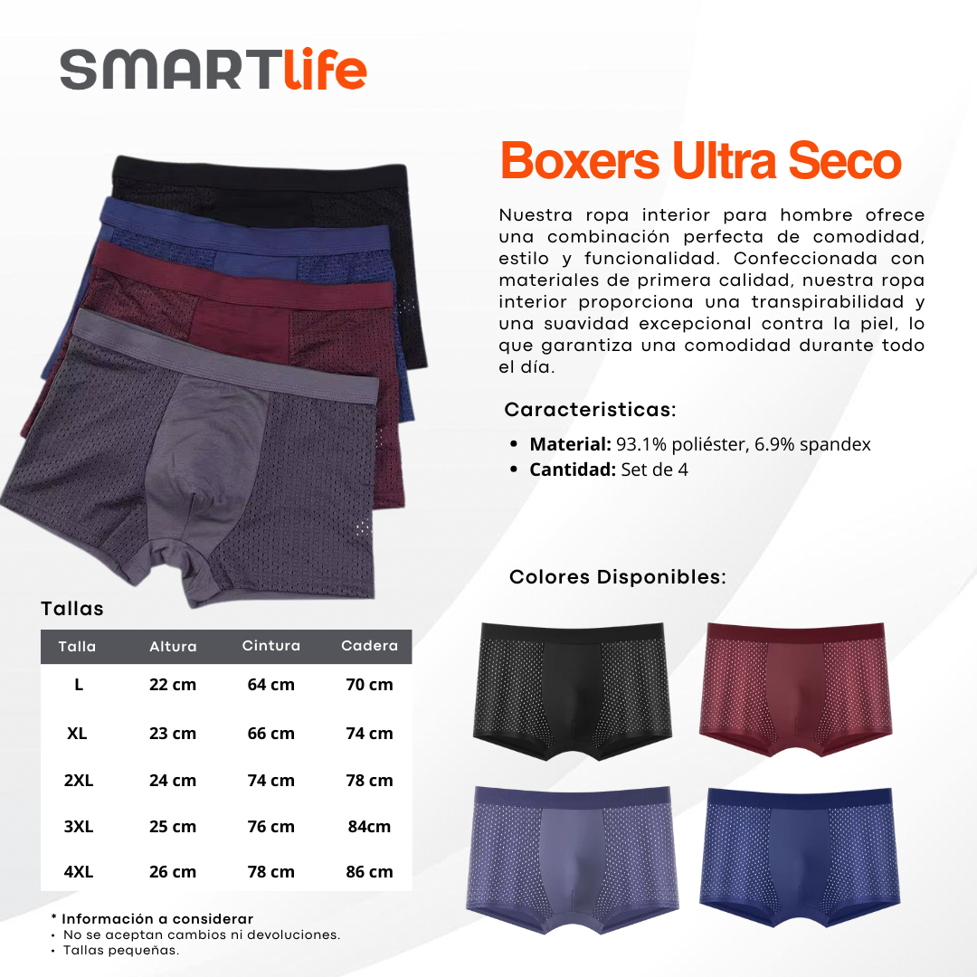 Set de Bóxers de Ultra Seco