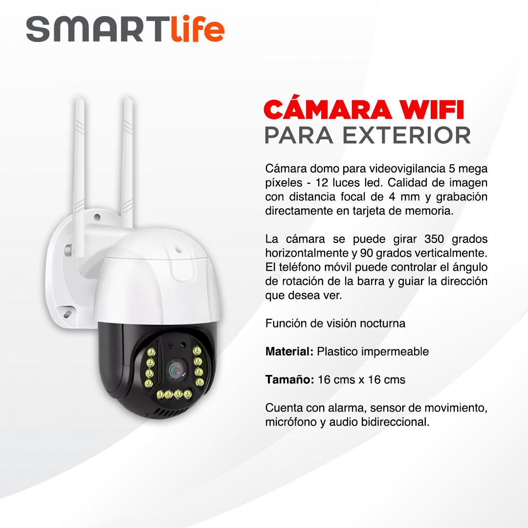 Cámara de Seguridad Exterior WiFi