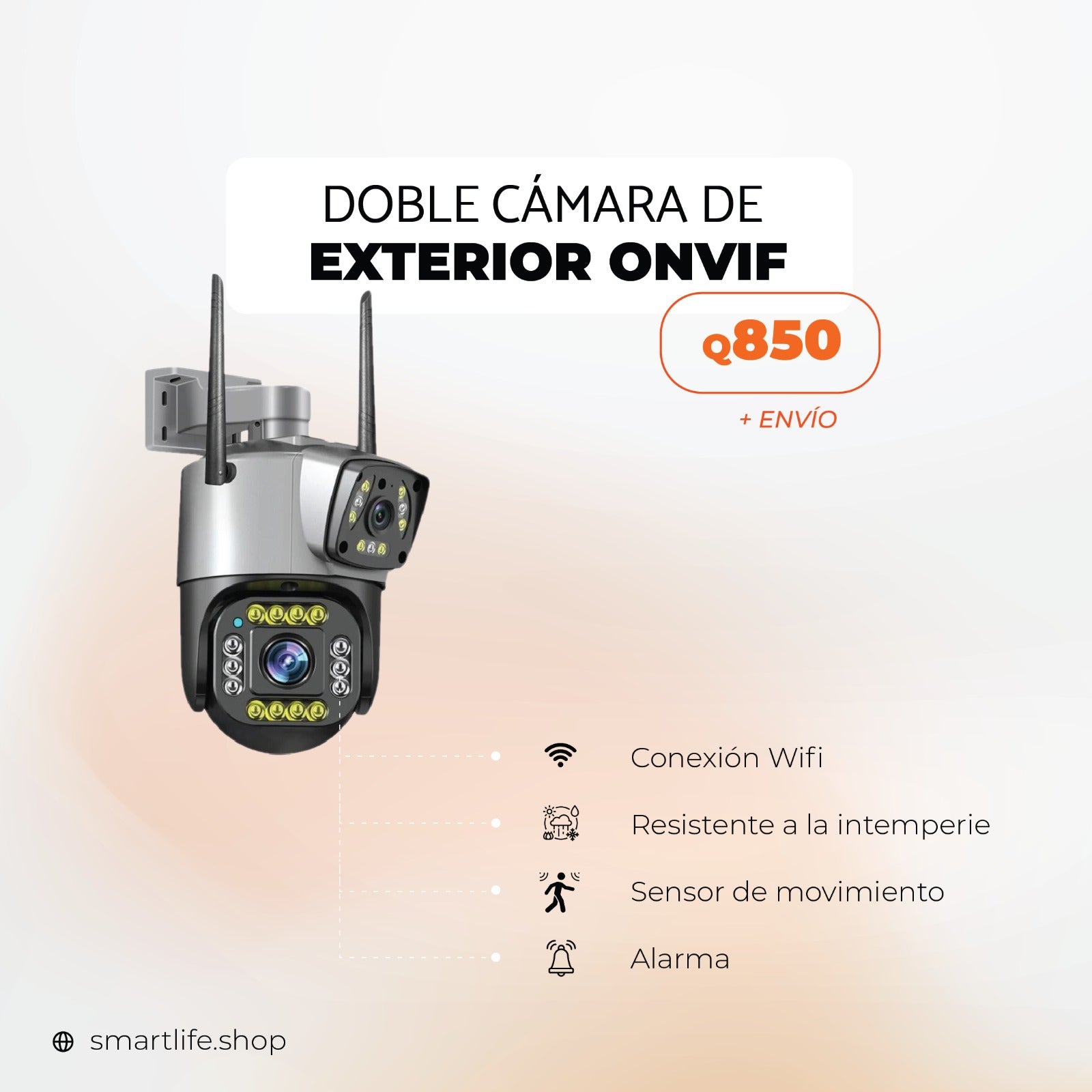 Doble Cámara de Seguridad Exterior 4G
