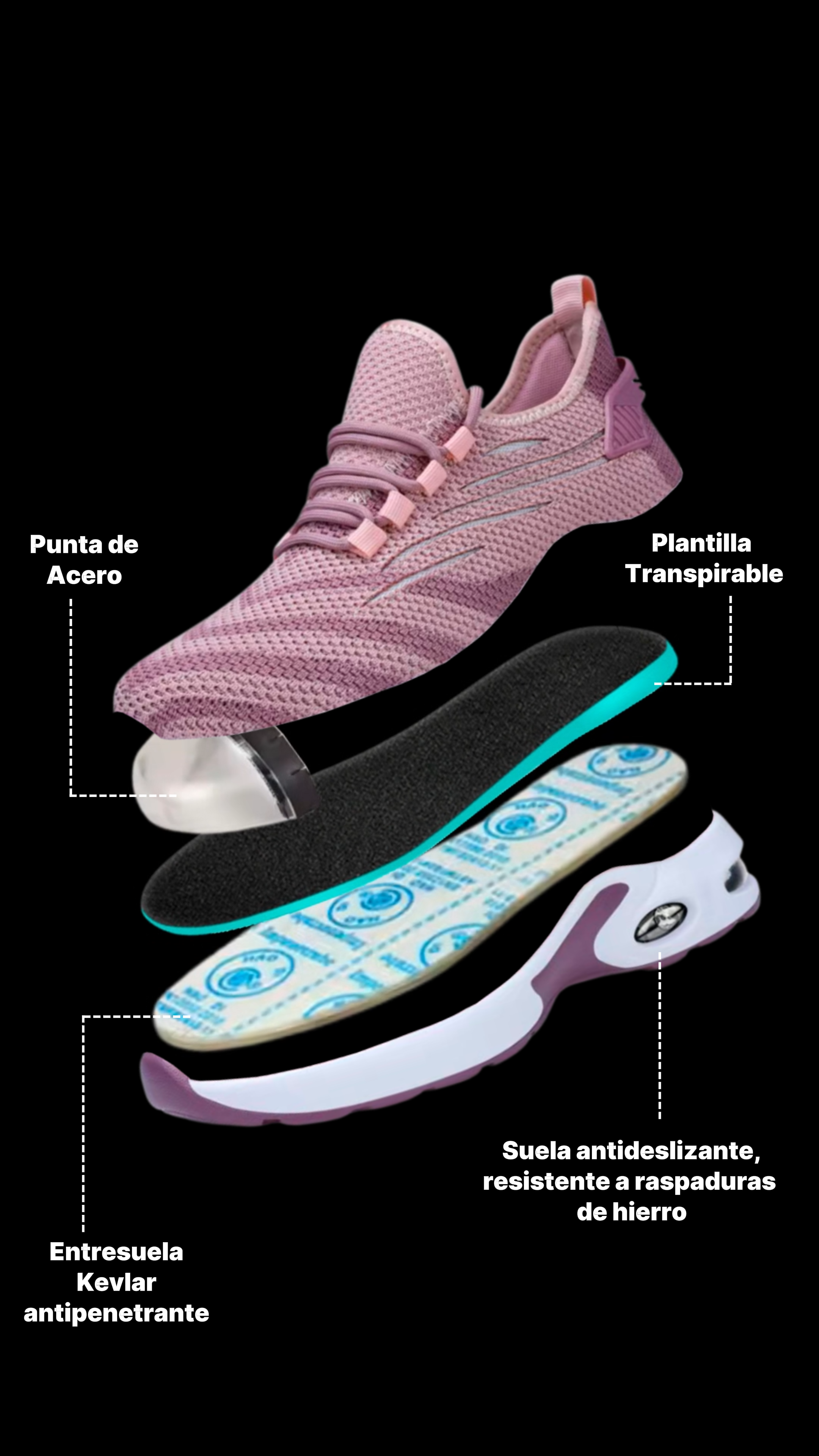 Zapatos de seguridad Tenis Mujer MUT