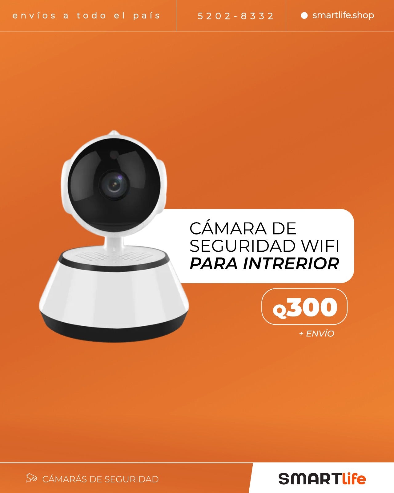 Cámara de seguridad WiFi para interior