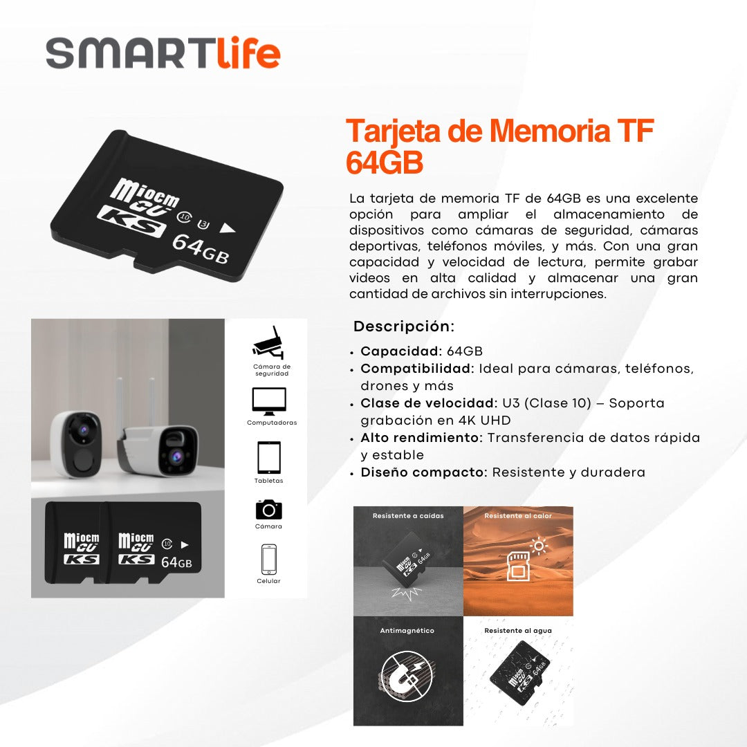 Tarjeta de Memoria TF 64GB