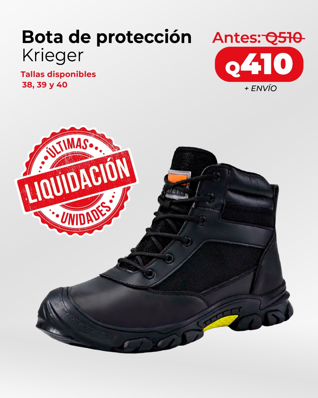 Botas de Construcción Krieger seguridad industrial