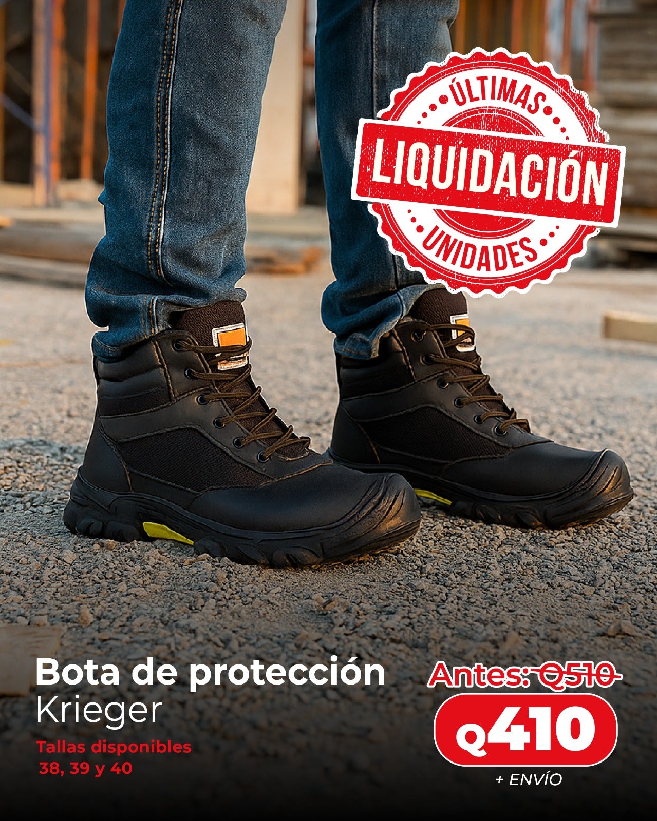 Botas de Construcción Krieger seguridad industrial
