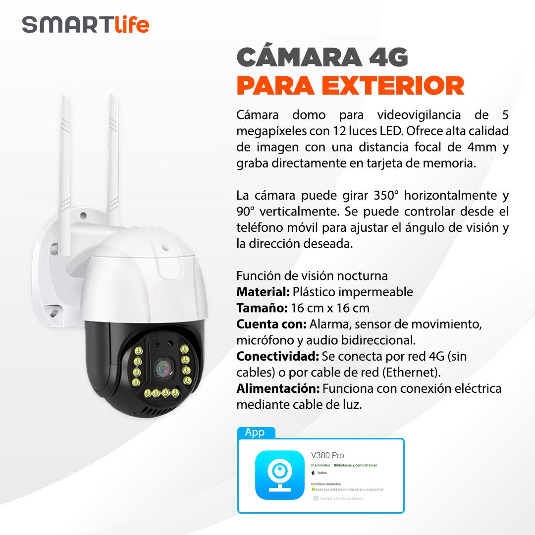 Cámara de Seguridad Exterior 4G