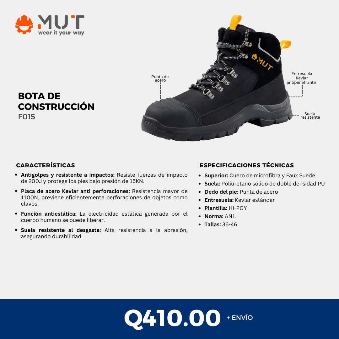 Zapatos de Construcción MUT seguridad industrial