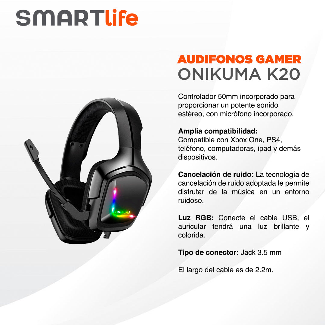 Audífonos Onikuma K20