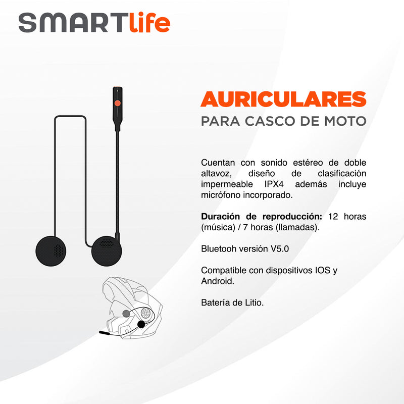 Auriculares para Casco de Moto - SmartLife Guatemala