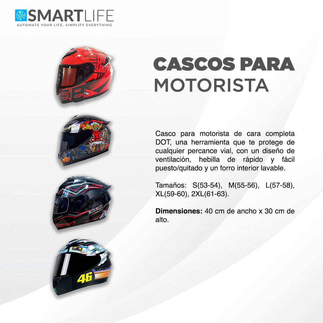 Cascos de Motorista (Modelo 1)