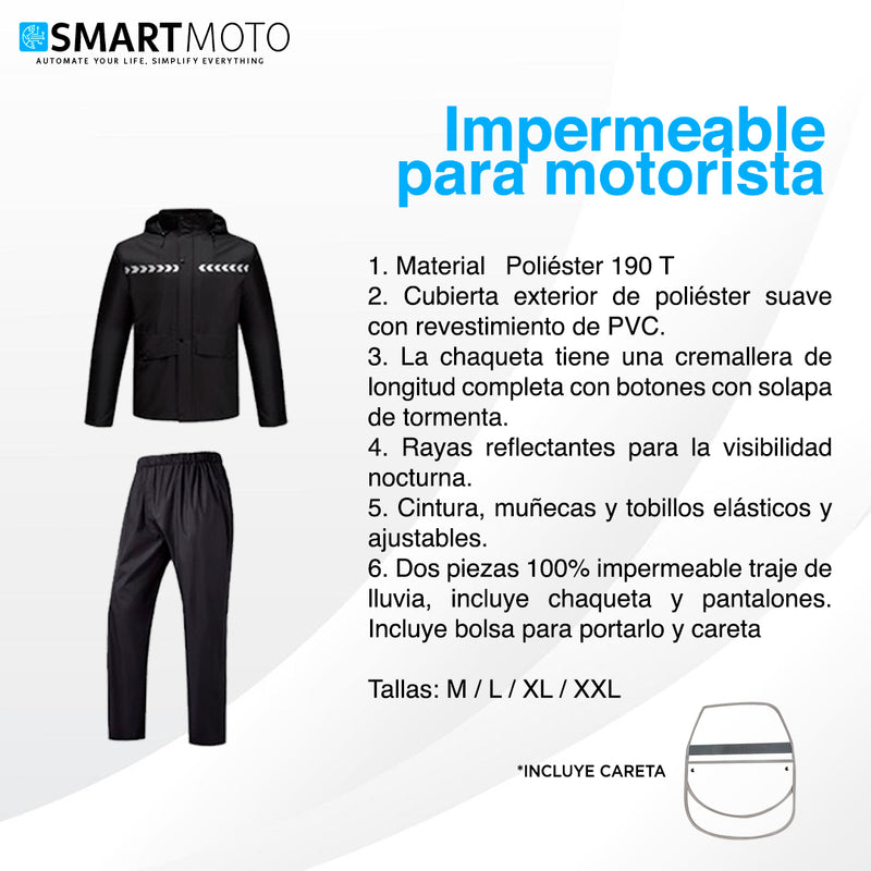 Impermeable para Motorista - SmartLife Guatemala
