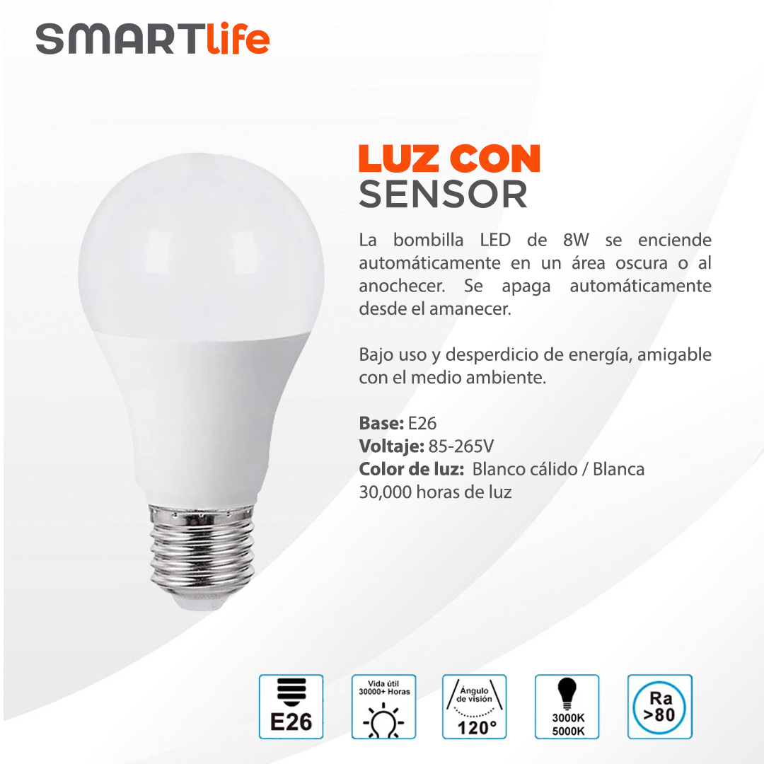 Luz con sensor