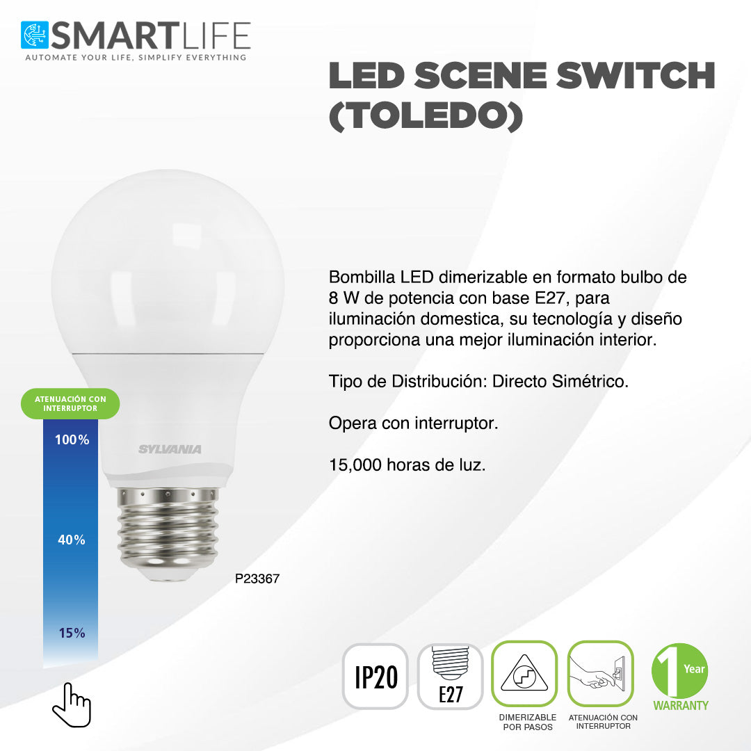 SYLVANIA LED TOLEDO SCENE SWITCH - SmartLife Guatemala