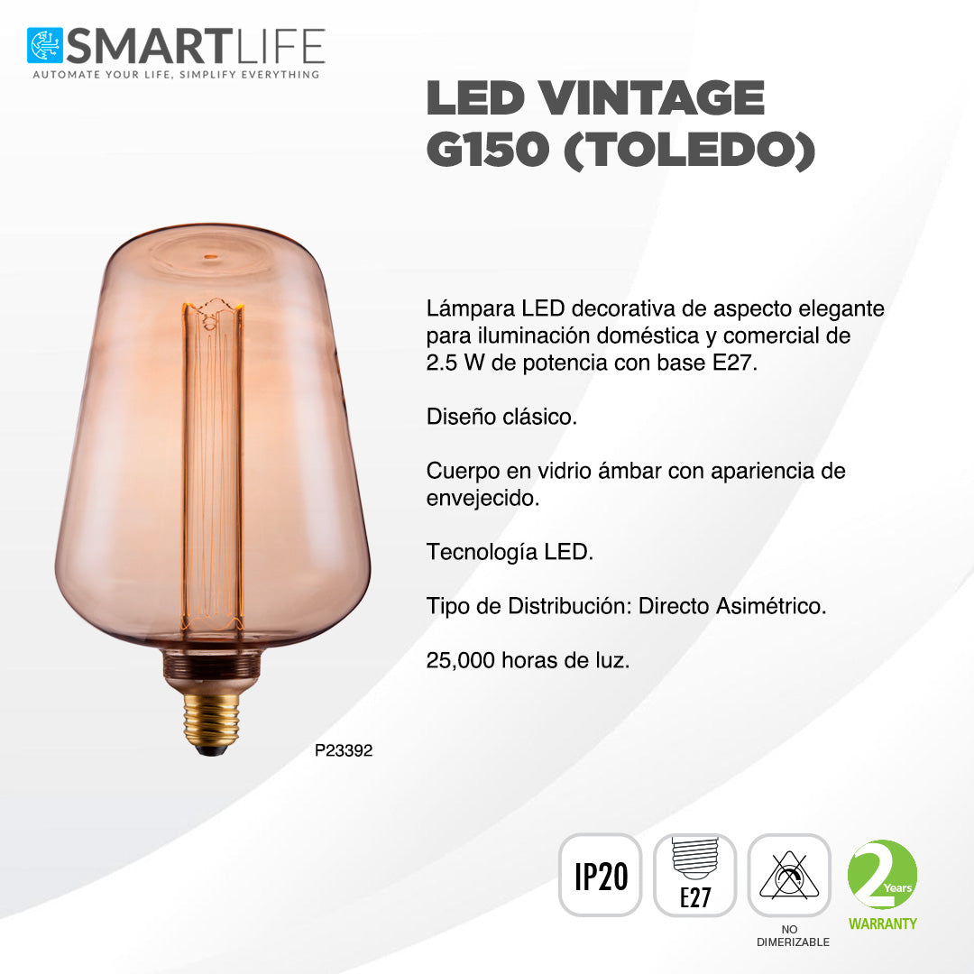 SYLVANIA LED TOLEGO VINTAGE G150 - SmartLife Guatemala
