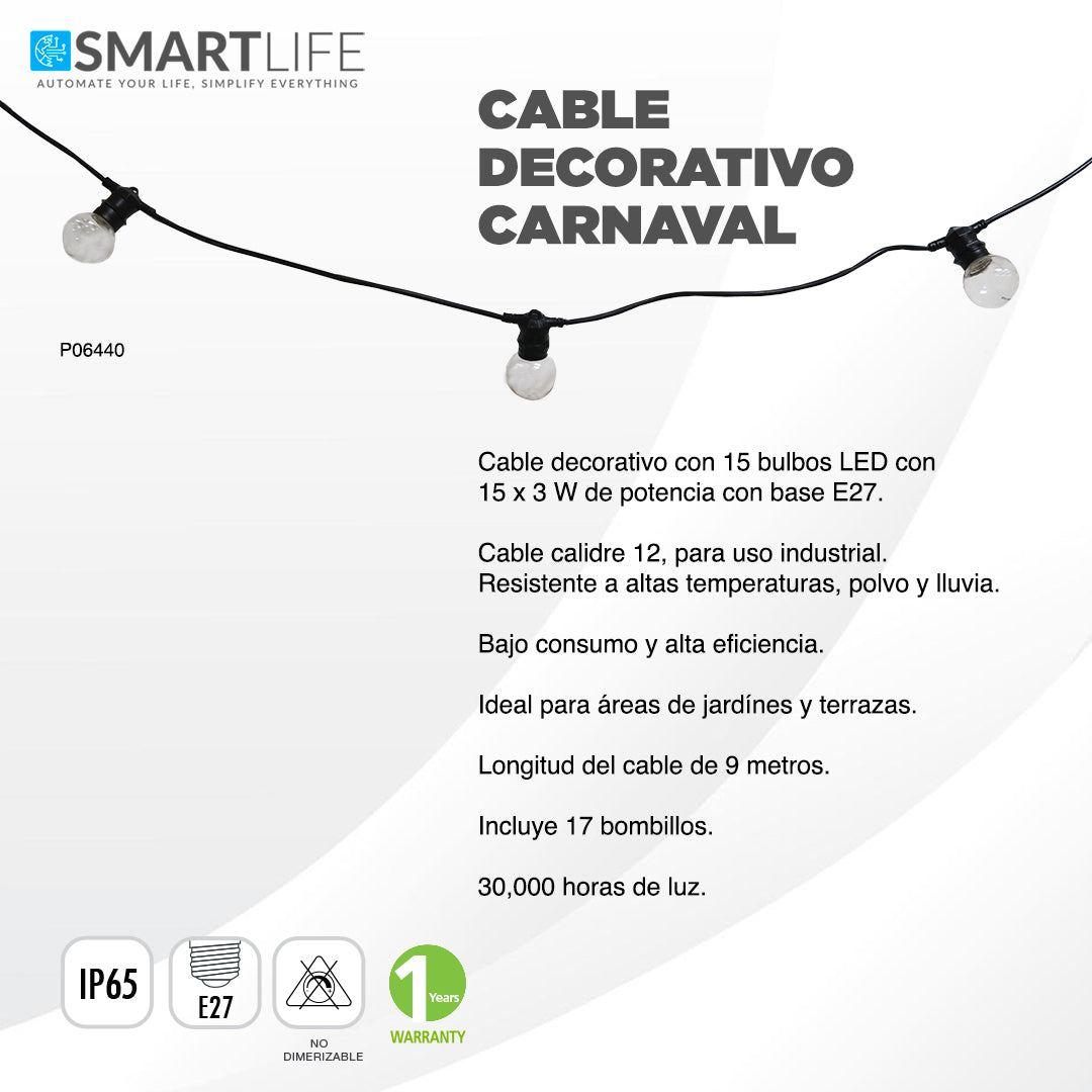 SYLVANIA CABLE DECORATIVO CARNAVAL - SmartLife Guatemala