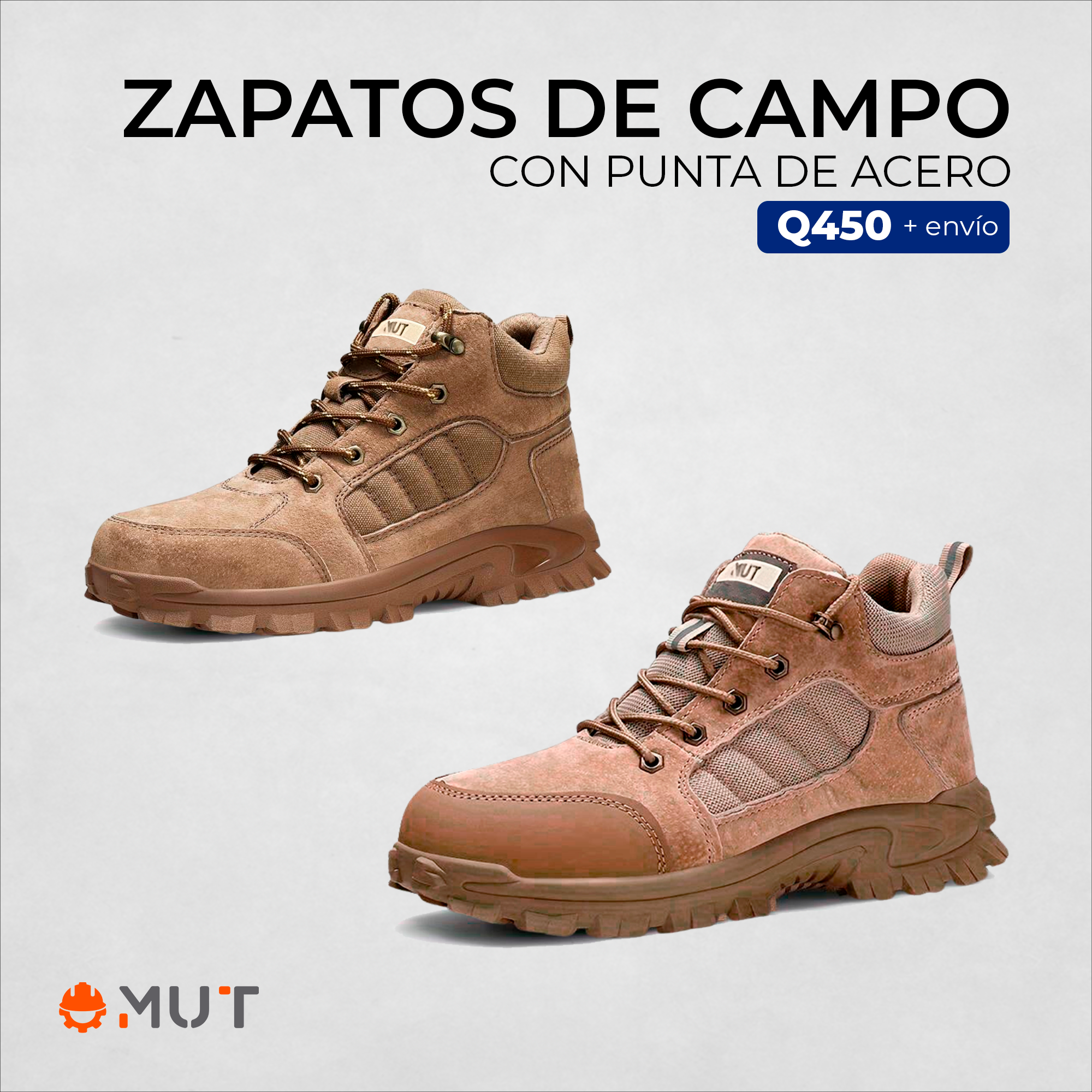 Zapatos de Campo MUT punta de acero y plantilla de Kevlar