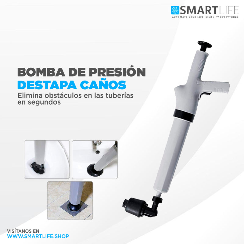 Bomba de presión Destapa Caños - SmartLife Guatemala