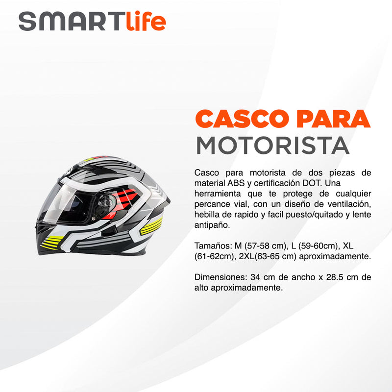 Casco de Motorista (Modelo 3) - SmartLife Guatemala