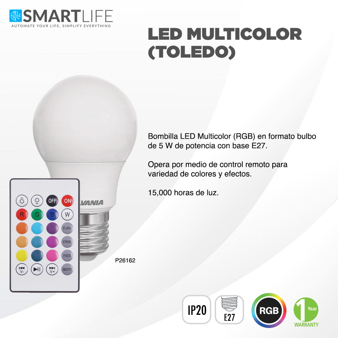 SYLVANIA LED TOLEDO MULTICOLOR - SmartLife Guatemala